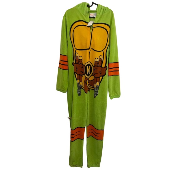 Nickelodeon Teenage Mutant Ninja Turtle Mens Union Suit with Hood (Michelangelo) - Picture 1 of 10